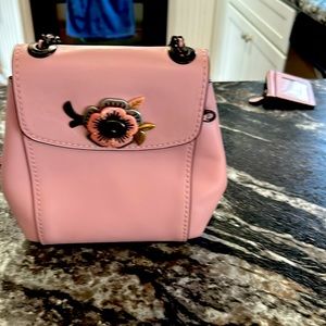 Coach pink convertible crossbody / backpack